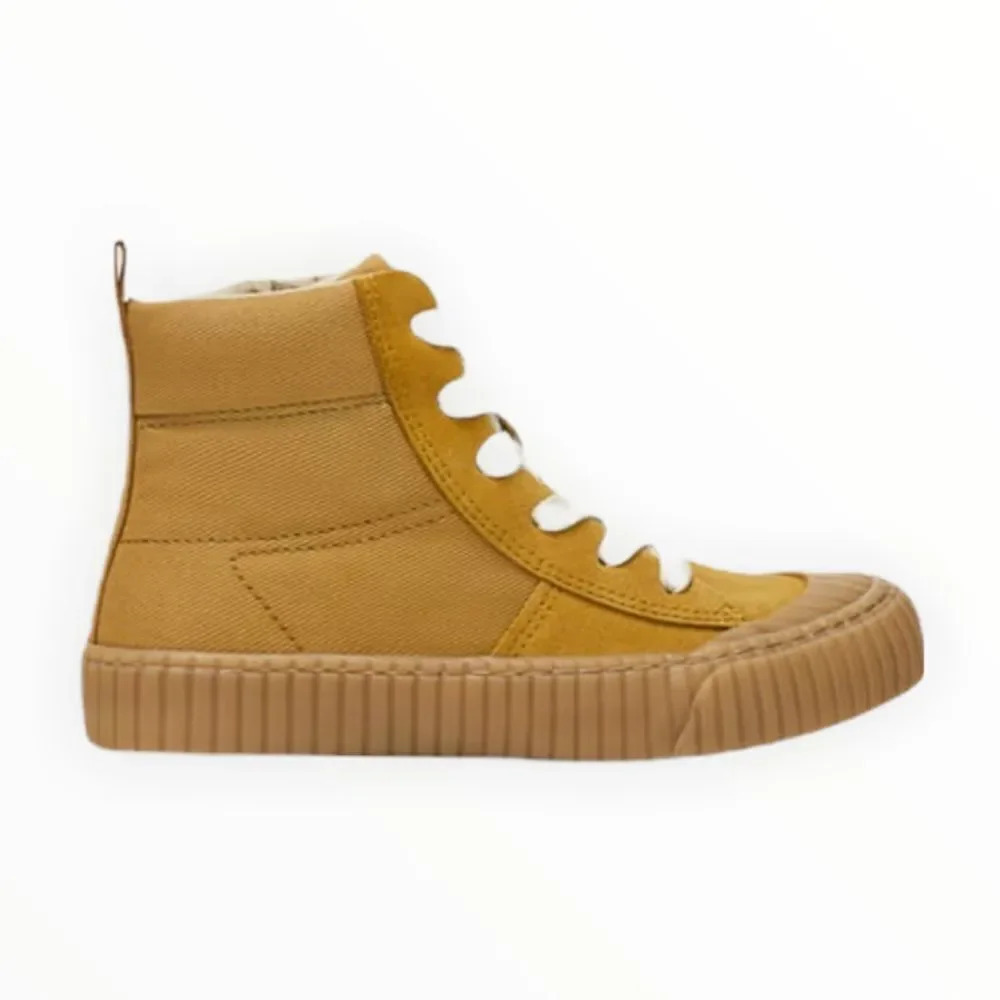 ZARA Kids | Mustard | CONTRASTING HI-TOP SNEAKERS - Picture 6 of 8